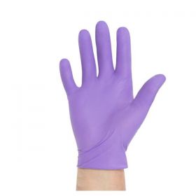 Gloves exam kc5 purple nitrile pf nitrile lf 9.5 in sm strl purple 400/ca
