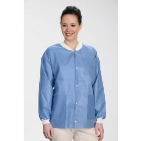 Lab Jacket ValuMax Extra-Safe True Blue X-Large Hip Length Limited Reuse