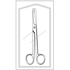 Dissecting Scissors Merit Mayo 5-1/2 Inch Length Office Grade Pakistan Stainless Steel Sterile Finger Ring Handle Straight Blunt Tip / Blunt Tip
