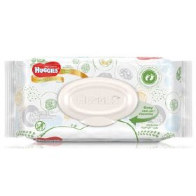 Baby Wipe Huggies Natural Care Soft Pack Purified Water / Coco-Glucoside / Aloe / Vitamin E Unscented 32 Count