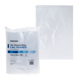 Zip Closure Bag McKesson 13 X 18 Inch Polyethylene Clear