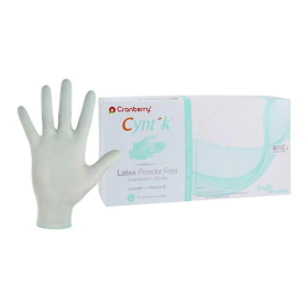 Gloves Exam Cyntek PF Latex XL Winter Green Mild Citrus Peppermint 100/Bx, 10 BX/CA, 1089586BX