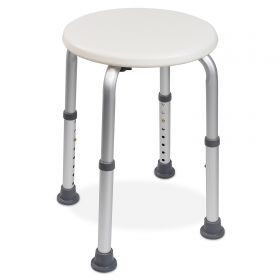Shower Stool McKesson Without Arms Aluminum Frame Without Backrest 13 Inch Seat Width 300 lbs. Weight Capacity