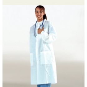 Lab Coat ValueCare White X-Large Knee Length Disposable
