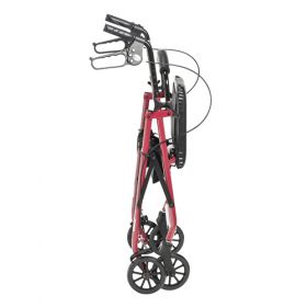 Rollator 4-Wheel with Pouch & Padded Seat Red - Drive