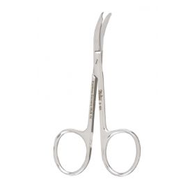 Suture Scissors McKesson Argent  Shortbent 3-1/2 Inch Surgical Grade German Stainless Steel NonSterile Finger Ring Handle Curved Blunt Tip / Blunt Tip