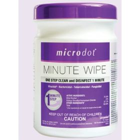 microdot  Surface Disinfectant Cleaner Premoistened Alcohol Based Wipe 160 Count Canister Disposable Alcohol Scent NonSterile