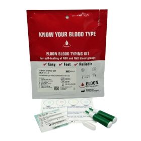 Test Kit EldonCard Blood Typing Test ABO-Rh Blood Typing Whole Blood Sample Single Procedure