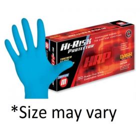 Gloves exam hi-risk protector pf nitrile latex-free lg steel blue 10x50/ca