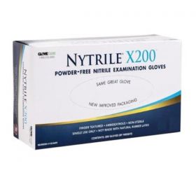 Gloves exam nytrile x200 powder-free nitrile latex-free small blue 200/bx, 10 bx/ca