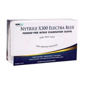 Gloves exam nytrile x300 powder-free nitrile latex-free sm electra blue 300/bx, 10 bx/ca