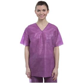 Scrub Shirt Easy Breathe X-Large Teal 1 Pocket Short Sleeves Adult