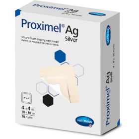 Silver Silicone Foam Dressing Proximel Ag 4 X 12 Inch Rectangle Sterile