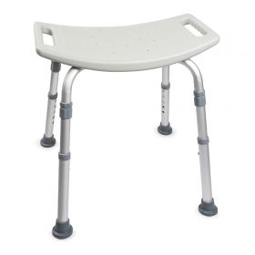 Bath Bench McKesson Without Arms Aluminum Frame Without Backrest 19-1/4 Inch Seat Width 300 lbs. Weight Capacity