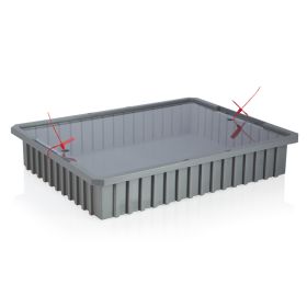 Divider Box with Security Seal Holes 1130 - Gray