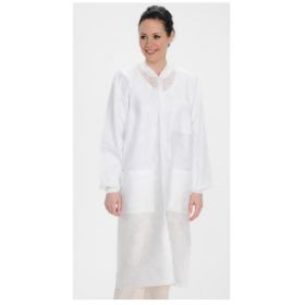 Lab Coat ValuMax Easy-Breathe White 4X-Large Knee Length Limited Reuse
