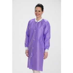 Lab Coat ValuMax Extra-Safe Purple Large Knee Length Limited Reuse