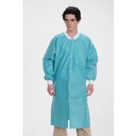 Lab Coat ValuMax Extra-Safe Teal Small Knee Length Limited Reuse