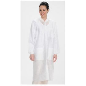 Lab Coat ValuMax Easy-Breathe White 5X-Large Knee Length Limited Reuse