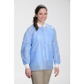 Lab Jacket ValuMax Extra-Safe Medical Blue Large Hip Length Limited Reuse