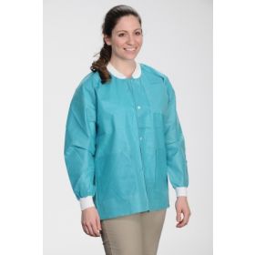 Lab Jacket ValuMax Extra-Safe Teal 2X-Large Hip Length Limited Reuse