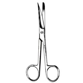 Operating Scissors Sklar 5-1/2 Inch Length OR Grade Stainless Steel NonSterile Finger Ring Handle Curved Sharp Tip / Blunt Tip