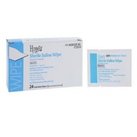 Hygea Multipurpose Wipe Saline Skin 3mL Disposable Sterile 6x4" 24/Bx, 24 BX/CA ,1137044BX
