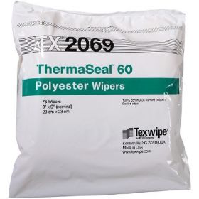 Cleanroom Wipe ThermaSeal 60 White NonSterile Polyester 9 X 9 Inch Disposable