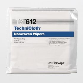 Cleanroom Wipe TechniCloth  White NonSterile 45% Polyester / 55% Cellulose Nonwoven 12 X 12 Inch Disposable