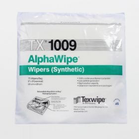 Cleanroom Wipe AlphaWipe White NonSterile Polyester 9 X 9 Inch Disposable