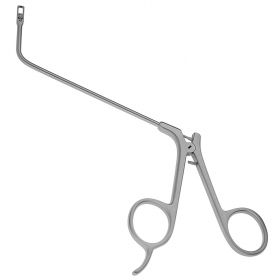 Thru-Cut Forceps V. Mueller 4-3/4 Inch Length Surgical Grade Stainless Steel NonSterile Finger Ring Handle Angled Up 70 3 mm Wide Cup