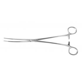 Packing Forceps Bozeman 10-1/4 Inch Length Surgical Grade German Stainless Steel NonSterile Ratchet Lock Finger Ring Handle Curved Tips Serrated Jaws