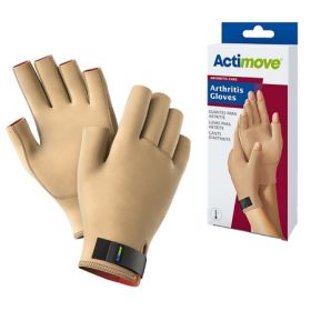 Compression Gloves Actimove Open Finger X-Large Wrist Length Hand Specific Pair