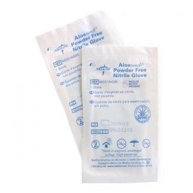 Gloves exam aloetouch powder-free nitrile latex-free 9.5 in md strl green 400/ca