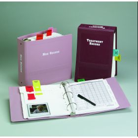 Treatment Record Imprinted Ringbinder - 2" Side Open 3-Ring, Burgundy