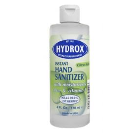 Hand Sanitizer Hydrox 4 oz. Ethyl Alcohol Liquid Bottle