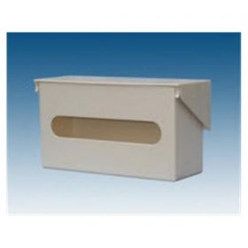 Glove box holder plastic single white 2/ca