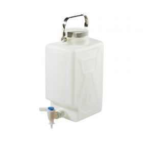 Carboy with Spigot Nalgene Fluorinated / Rectangular HDPE / Polypropylene 9 Liter
