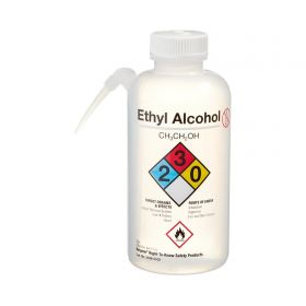 Safety Wash Bottle Nalgene Right-to-Know Ethyl Alcohol Label / Vented LDPE / Polypropylene 500 mL (16 oz.)