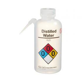 Safety Wash Bottle Nalgene Right-to-Know Distilled Water Label / Vented LDPE / Polypropylene 500 mL (16 oz.)