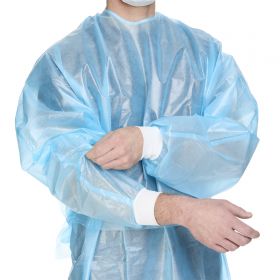 Chemotherapy Procedure Gown McKesson X-Large Blue NonSterile AAMI Level 2 / ASTM D6978 Disposable