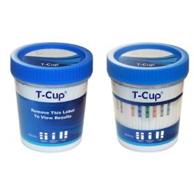 Drugs of Abuse Test with Adulterants T-Cup 12-Drug Panel AMP, BAR, BUP, BZO, COC, mAMP/MET, MDMA, MOP, MTD, OXY, PCP, THC (CR, pH, SG) Urine Sample 25 Tests