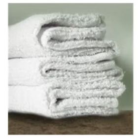 Hand Washcloth White Cotton/Polyester 12x12"