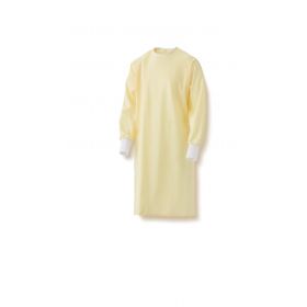 AAMI Level 2 Isolation Gown, No Carbon, Yellow, 3 Arm Hole, One-Size-Fits-Most