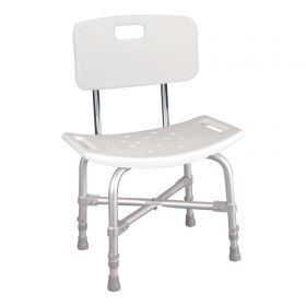 Bath Bench McKesson Without Arms Aluminum Frame With Backrest 20 Inch Seat Width 500 lbs. Weight Capacity