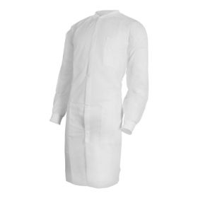 Lab Coat McKesson White Small / Medium Knee Length Spunbond Polypropylene Disposable