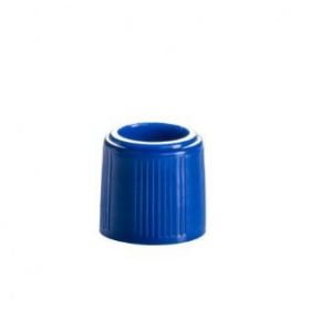 T501 Cap Series Tube Closure Polypropylene Screw Cap with Lip Seal Blue For External Threaded Sample Tube NonSterile
