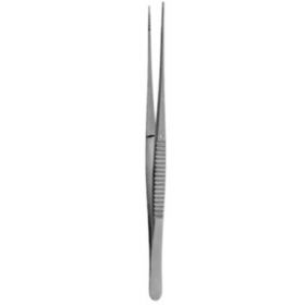 Dressing Forceps V. Mueller Potts-Smith 8-1/4 Inch Length Surgical Grade Stainless Steel NonSterile NonLocking Thumb Handle Straight Fine Serrated Tips