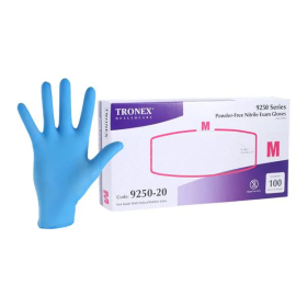 Gloves Exam Powder-Free Nitrile 9.5 in Medium Dark Blue 100/Bx, 10 BX/CA, 1231603BX