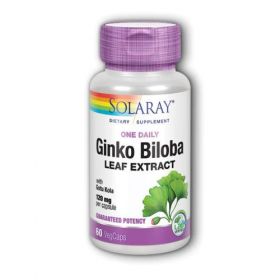 Solaray, Ginkgo Biloba Leaf Extract, 120 Mg, 60 Caps